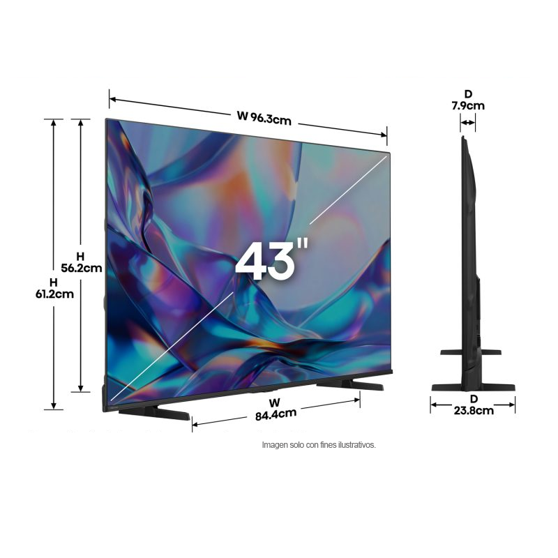 Televisor 43" QLED Smart | serie QD5 4K, modelo 43QD5SV | Hisense