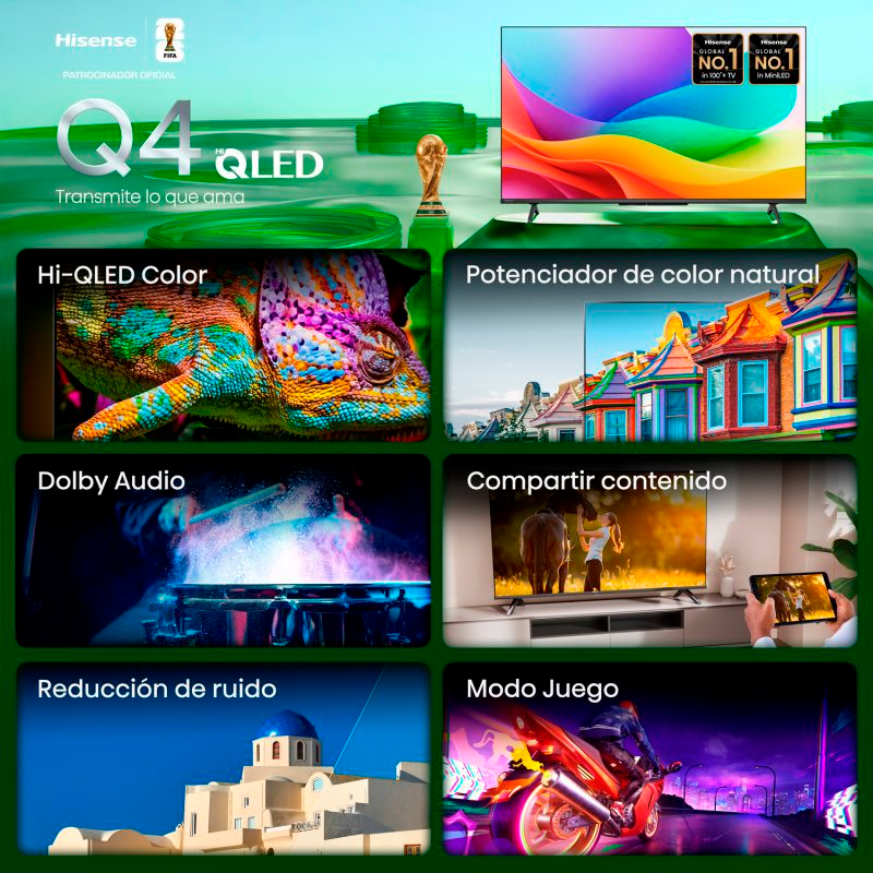 Televisor 50" QLED Smart | serie Q4 FHD, modelo 50Q4SV | Hisense | VIDDA