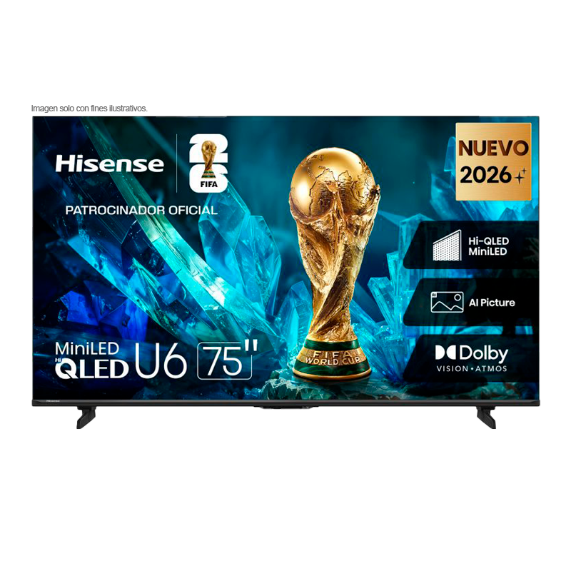 Televisor 75" ULED Mini LED Smart | serie U6 modelo 75U6ESV | Hisense