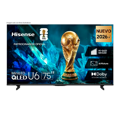 Televisor 75" ULED Mini LED Smart | serie U6 modelo 75U6ESV | Hisense