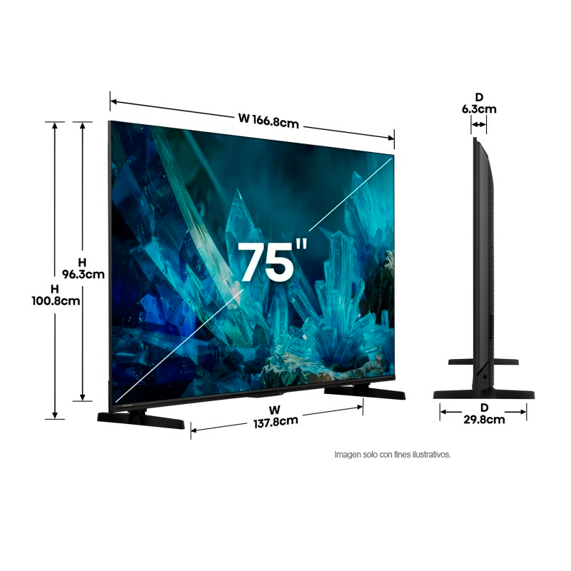 Televisor 75" ULED Mini LED Smart | serie U6 modelo 75U6ESV | Hisense