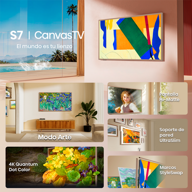 Televisor 65" QLED Smart | CANVAS TV, modelo 65S7N | Hisense