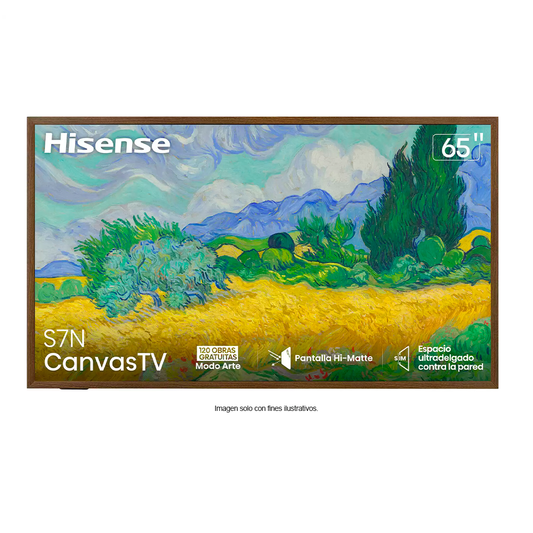 Televisor 65" QLED Smart | CANVAS TV, modelo 65S7N | Hisense