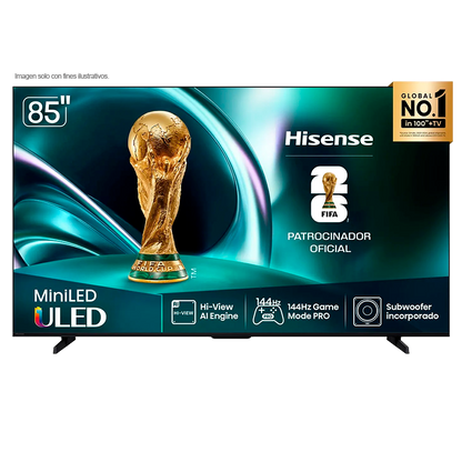 Televisor 85" Mini LED Smart | serie u7, modelo 85U7QG | Hisense | Google TV