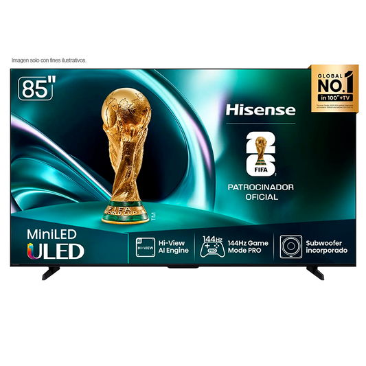 Televisor 85" Mini LED Smart | serie u7, modelo 85U7QG | Hisense | Google TV