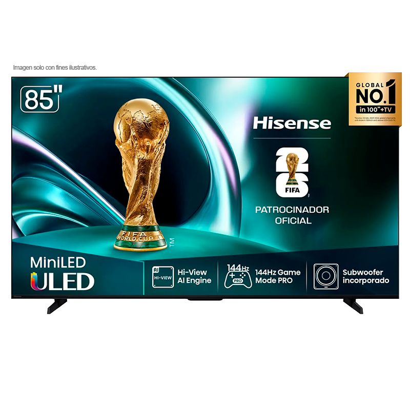 Televisor 85" Mini LED Smart | serie u7, modelo 85U7QG | Hisense | Google TV