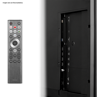 Televisor QLED Smart 75" modelo 75S7N de Hisense, con Google TV