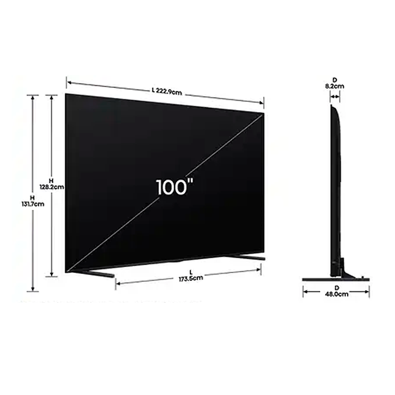Televisor 100" Mini LED Smart | serie u7, modelo 100U7QG | Hisense | Google TV