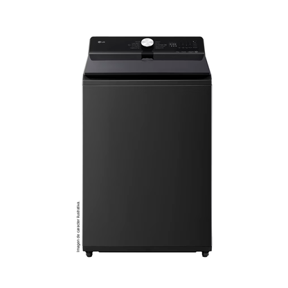 Lavadora 15kg, WT15OBTX6 de LG, carga superior, color negro acero inoxidable