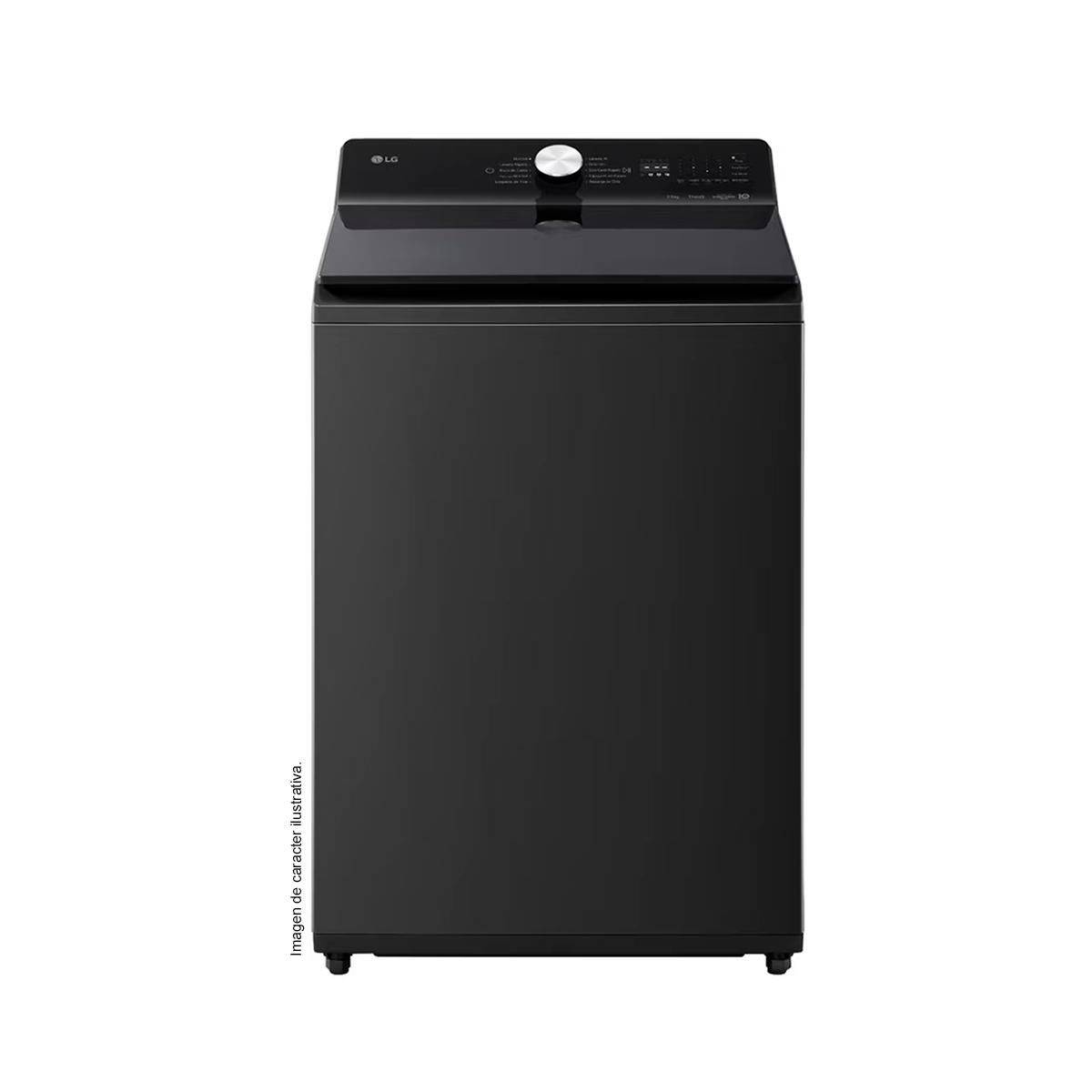 Lavadora 15kg, WT15OBTX6 de LG, carga superior, color negro acero inoxidable