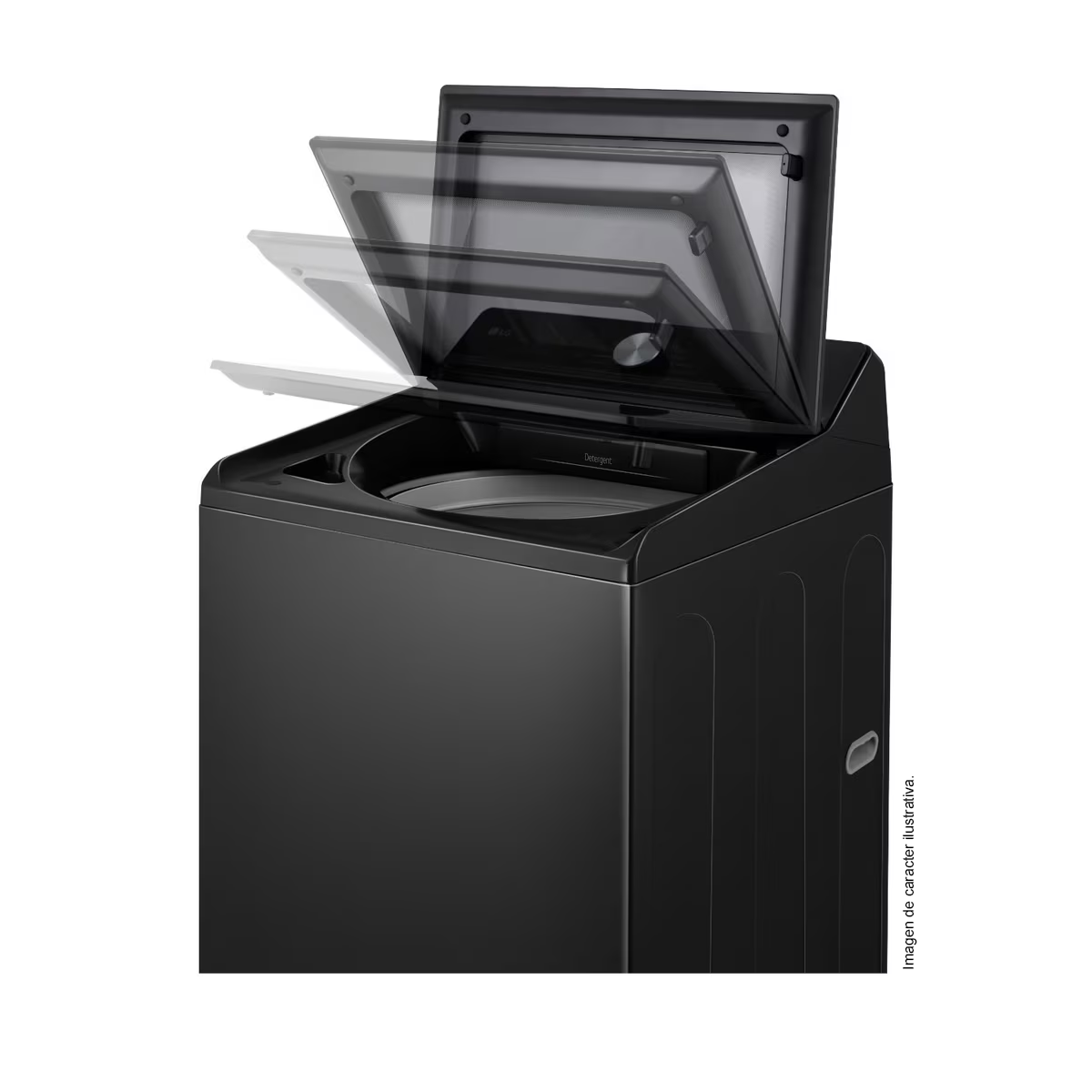 Lavadora 15kg, WT15OBTX6 de LG, carga superior, color negro acero inoxidable