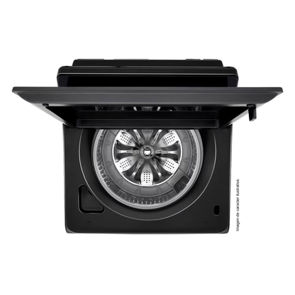 Lavadora 15kg, WT15OBTX6 de LG, carga superior, color negro acero inoxidable