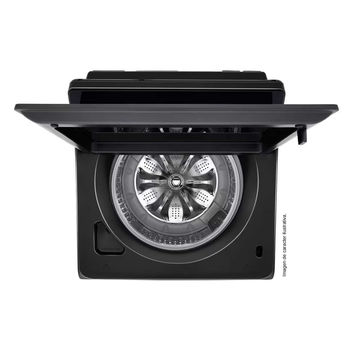Lavadora 15kg, WT15OBTX6 de LG, carga superior, color negro acero inoxidable