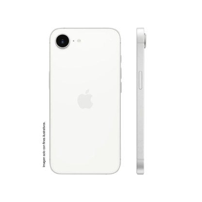 iPhone 16e Apple, 128GB, color blanco, pantalla 6.1 pulgadas.