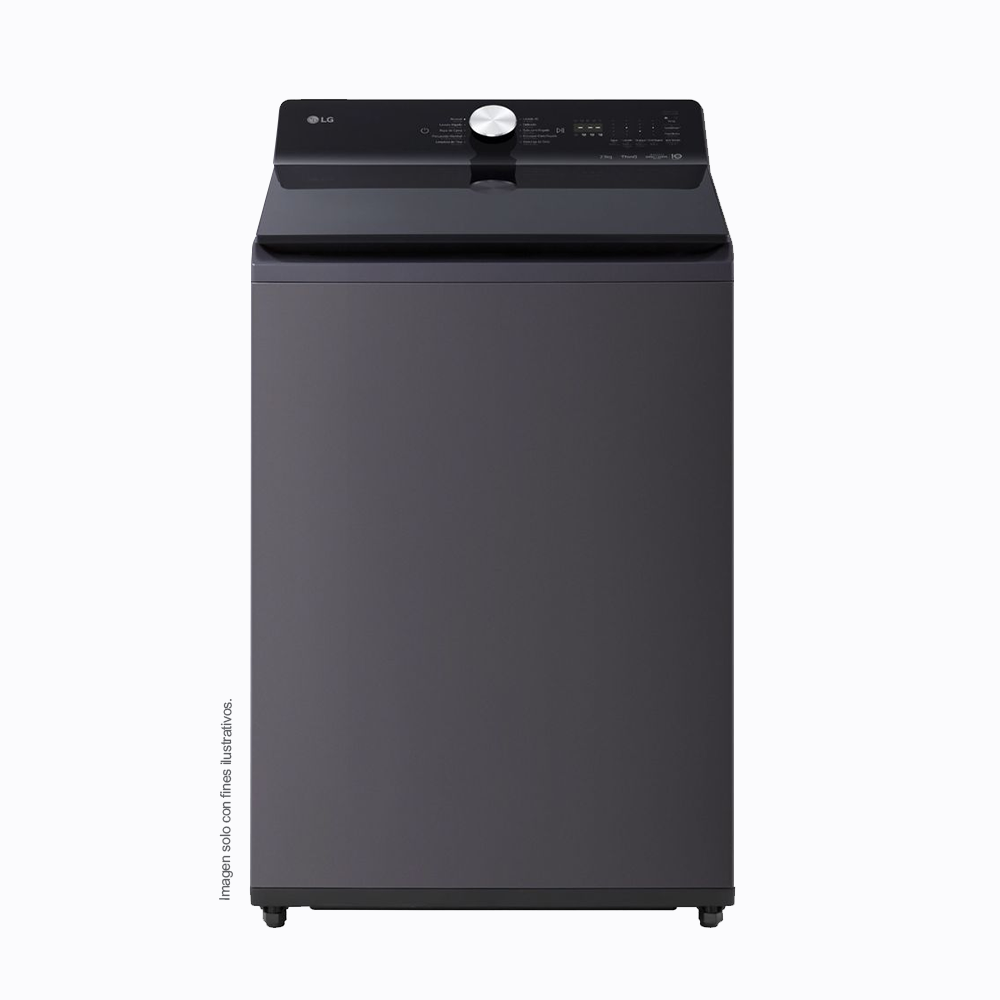 Lavadora 23Kg carga superior modelo WT23EGTX6 LG, color grafito mate