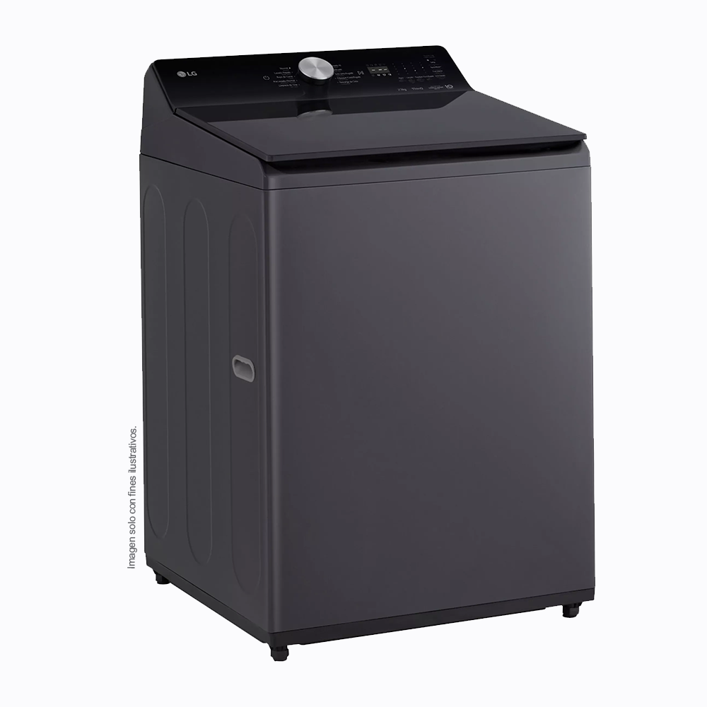 Lavadora 23Kg carga superior modelo WT23EGTX6 LG, color grafito mate