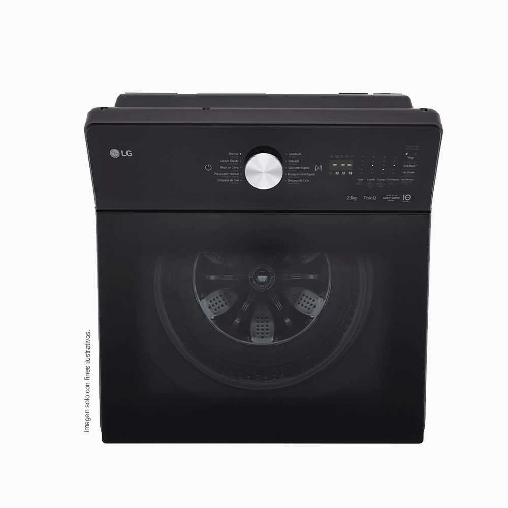 Lavadora 23Kg carga superior modelo WT23EGTX6 LG, color grafito mate