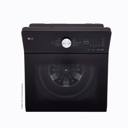 Lavadora 23Kg carga superior modelo WT23EGTX6 LG, color grafito mate