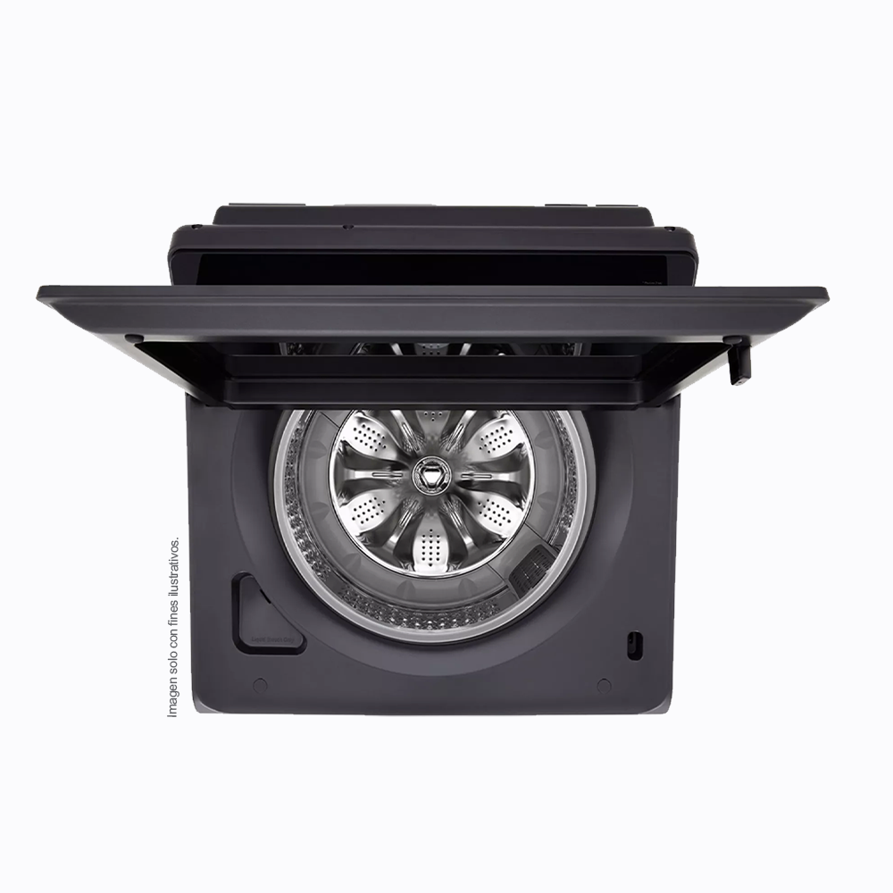 Lavadora 23Kg carga superior modelo WT23EGTX6 LG, color grafito mate