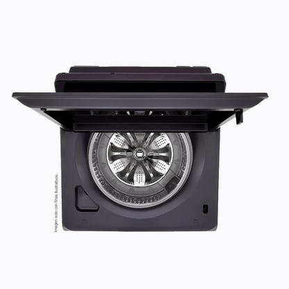 Lavadora 23Kg carga superior modelo WT23EGTX6 LG, color grafito mate