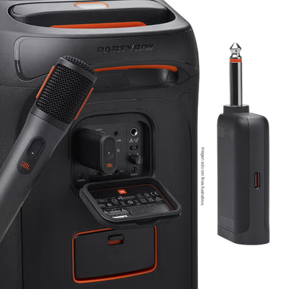 Micrófono inalámbrico PartyBox Wireless Mic JBL color negro.