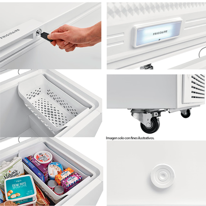 Congelador horizontal 25pc, modelo FFC25P3MVW Frigidaire, inverter, color blanco