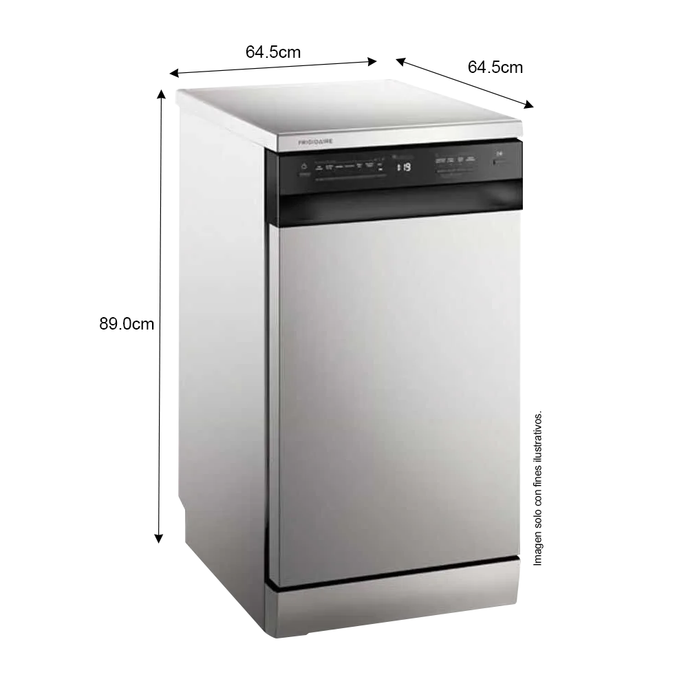 Lavaplatos empotrable 10 servicios FHFF10E4MSBZG Frigidaire, color acero inoxidable.