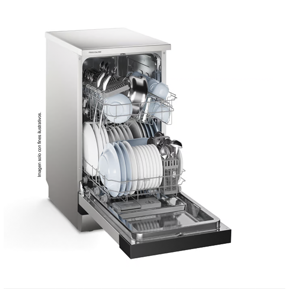Lavaplatos empotrable 10 servicios FHFF10E4MSBZG Frigidaire, color acero inoxidable.