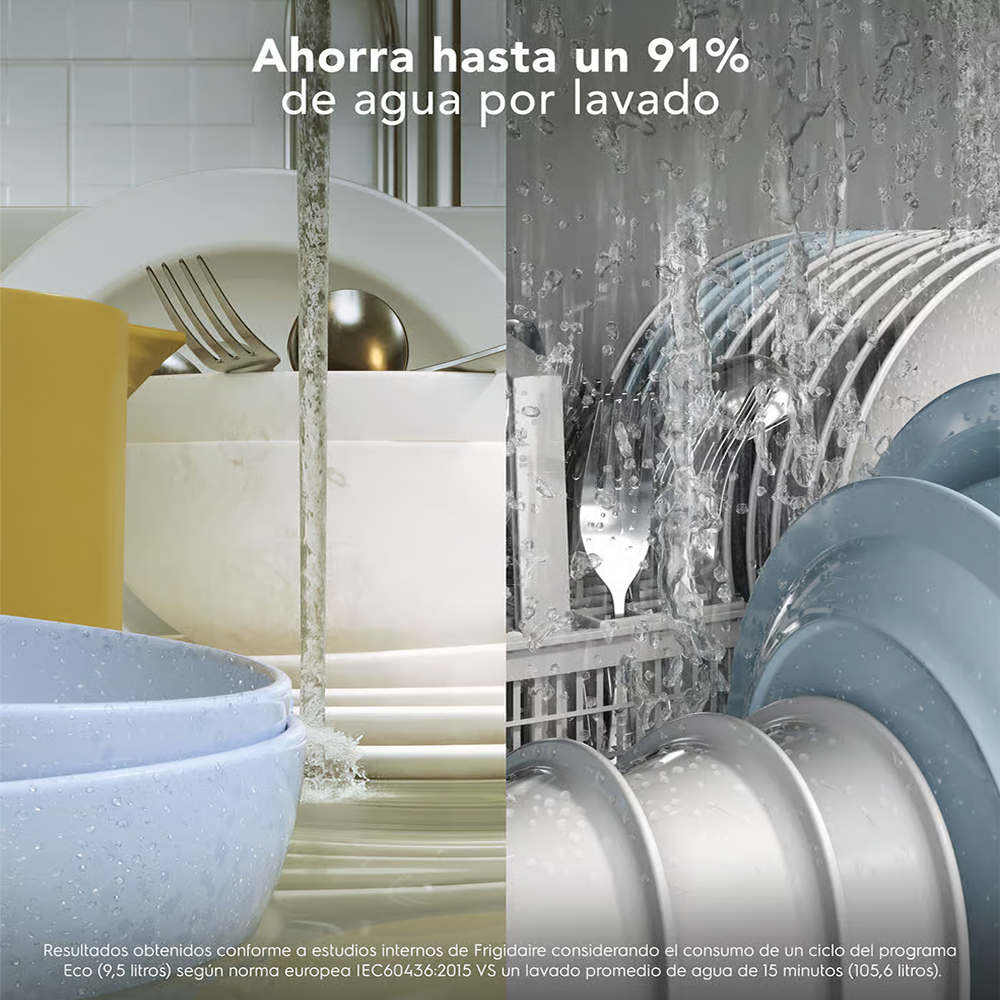 Lavaplatos empotrable 10 servicios FHFF10E4MSBZG Frigidaire, color acero inoxidable.