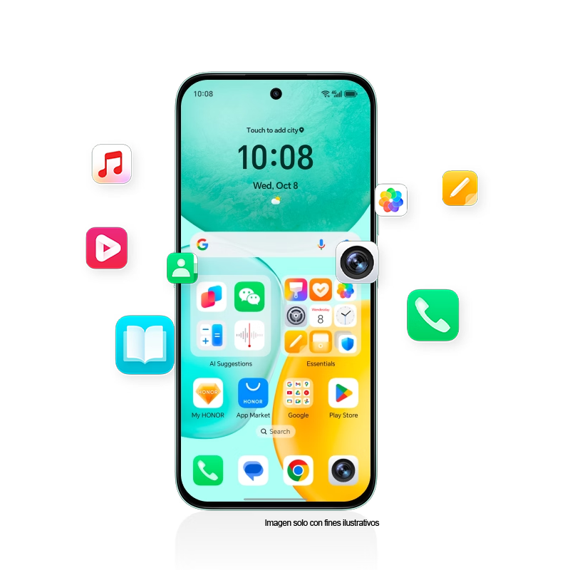 Celular Honor X6C en color Azul Cian, Dual card, 8GB + 256GB