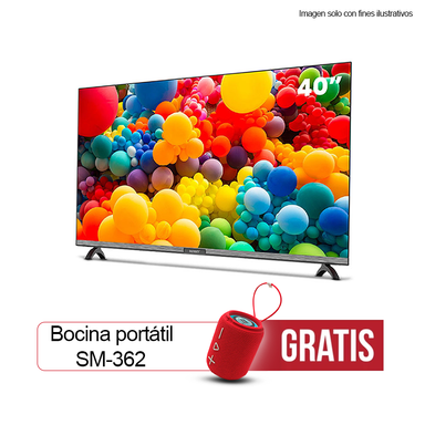 Televisor 40" CLED40SDL7 + Bocina portátil SM-362 Sankey