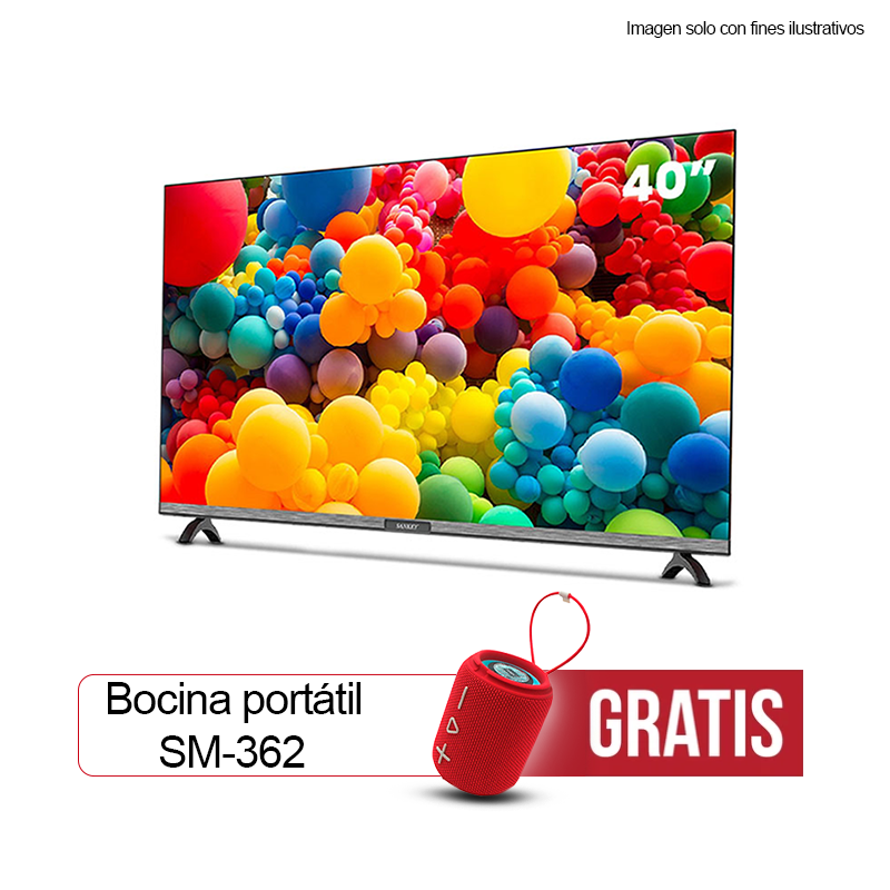 Televisor 40" CLED40SDL7 + Bocina portátil SM-362 Sankey