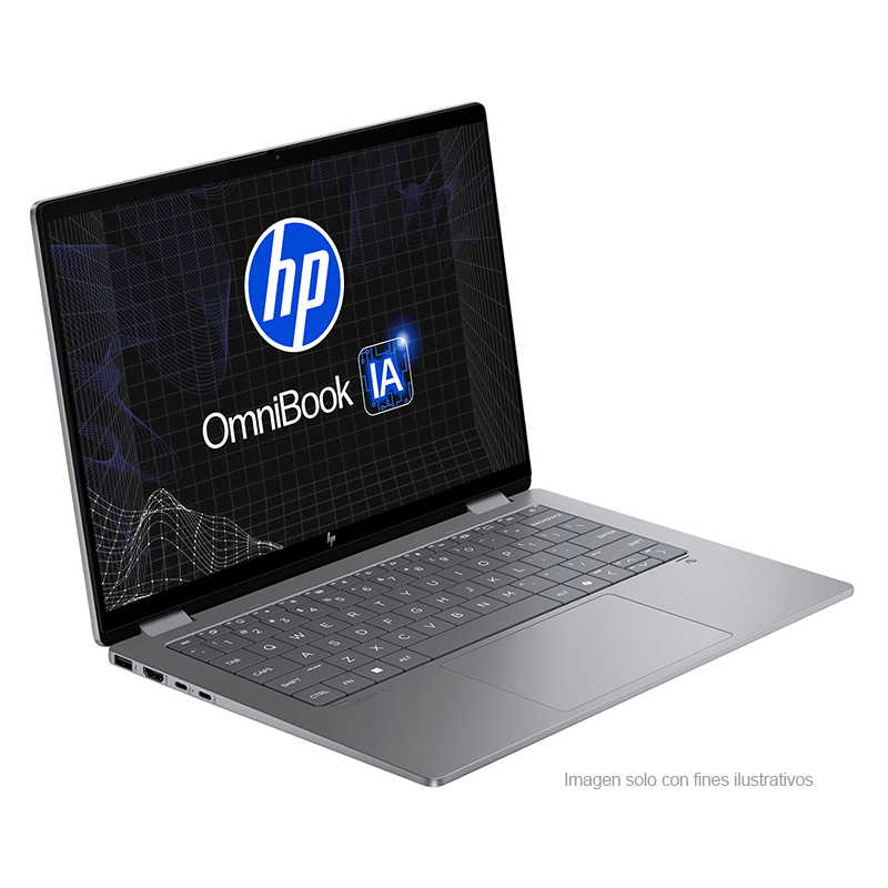 Laptop OmniBook X Flip 14-fk0074la HP, AMD Ryzen AI 7 350, pantalla de 14", 1TB, 24GB, color meteoro