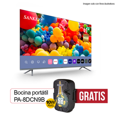 Televisor 65" CLEDQ-65WD2 + GRATIS Bocina PA-8DCN9B Sankey