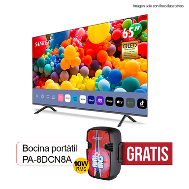 Televisor 65" CLEDQ65WD1 + GRATIS Bocina PA-8DCN8A Sankey