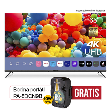 Televisor 65" CLEDQ65IW7 + Gratis bocina PA-8DCN9B Sankey