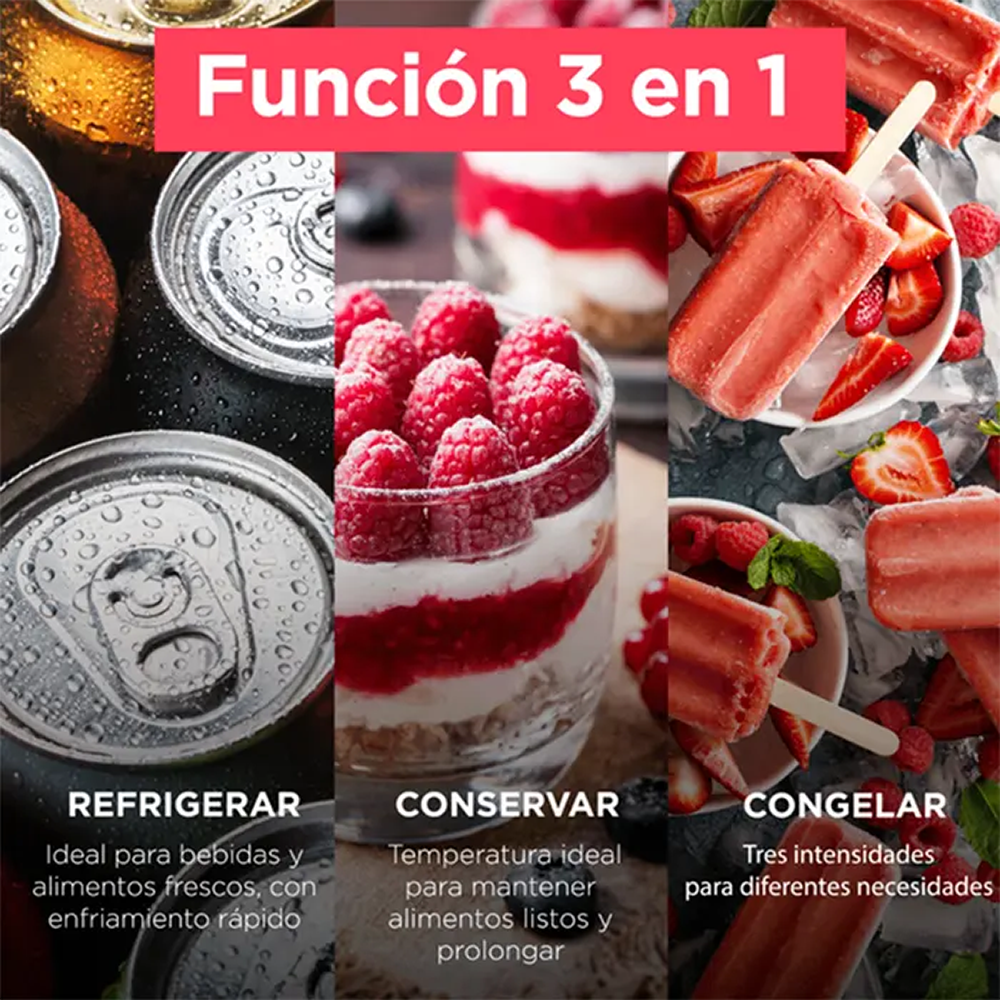Congelador horizontal 5 pc, FFH05S3N5AW Frigidaire, cierre con llave de seguridad, compresor inverter.