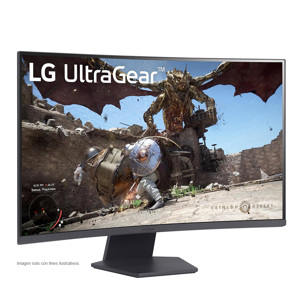 MonitorCurvo Gaming UltraGear 32", 1000R QHD 1MS 180Hz, modelo 32GS60QC-B. LG