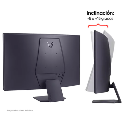Monitor 32" curvo Gaming UltraGear, 1000R QHD 1MS 180Hz, modelo 32GS60QC-B. LG