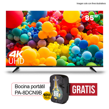 Televisor 85" CLEDM85W77 + GRATIS Bocina PA-8DCN9B Sankey