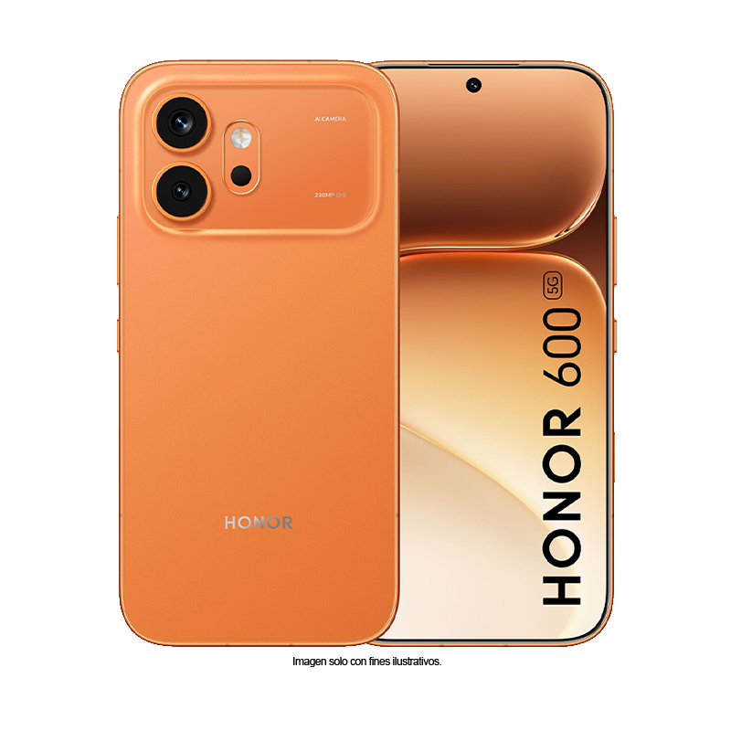 Smartphone Honor 600 color naranja, pantalla 6.5" Amoled, dual card