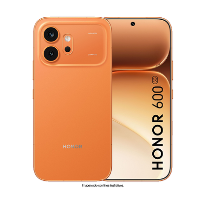 Smartphone Honor 600 color naranja, pantalla 6.5" Amoled, dual card