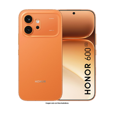 Smartphone Honor 600 color naranja, pantalla 6.5" Amoled, dual card