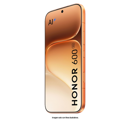 Smartphone Honor 600 color naranja, pantalla 6.5" Amoled, dual card