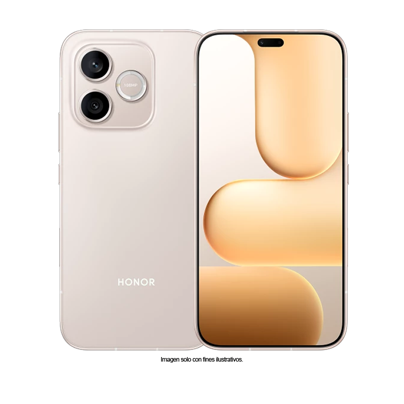 Celular Honor 600E color dorado luna, pantalla 6.6", dual card, 8GB+256GB