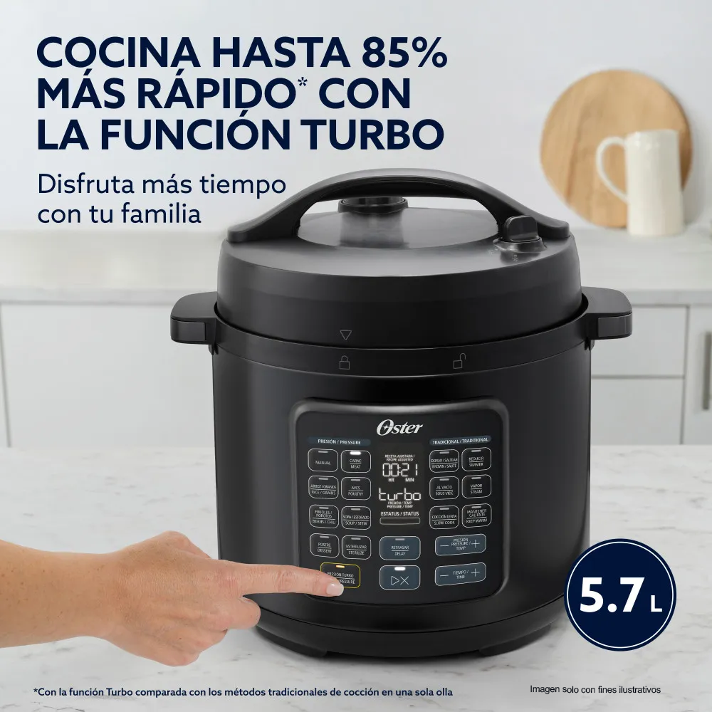 Multi-olla arrocera eléctrica de 5.7 litros, EOSTCKSTPCECT57 Oster