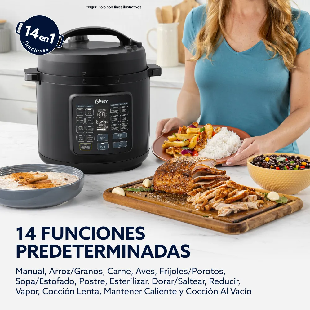 Multi-olla arrocera eléctrica de 5.7 litros, EOSTCKSTPCECT57 Oster