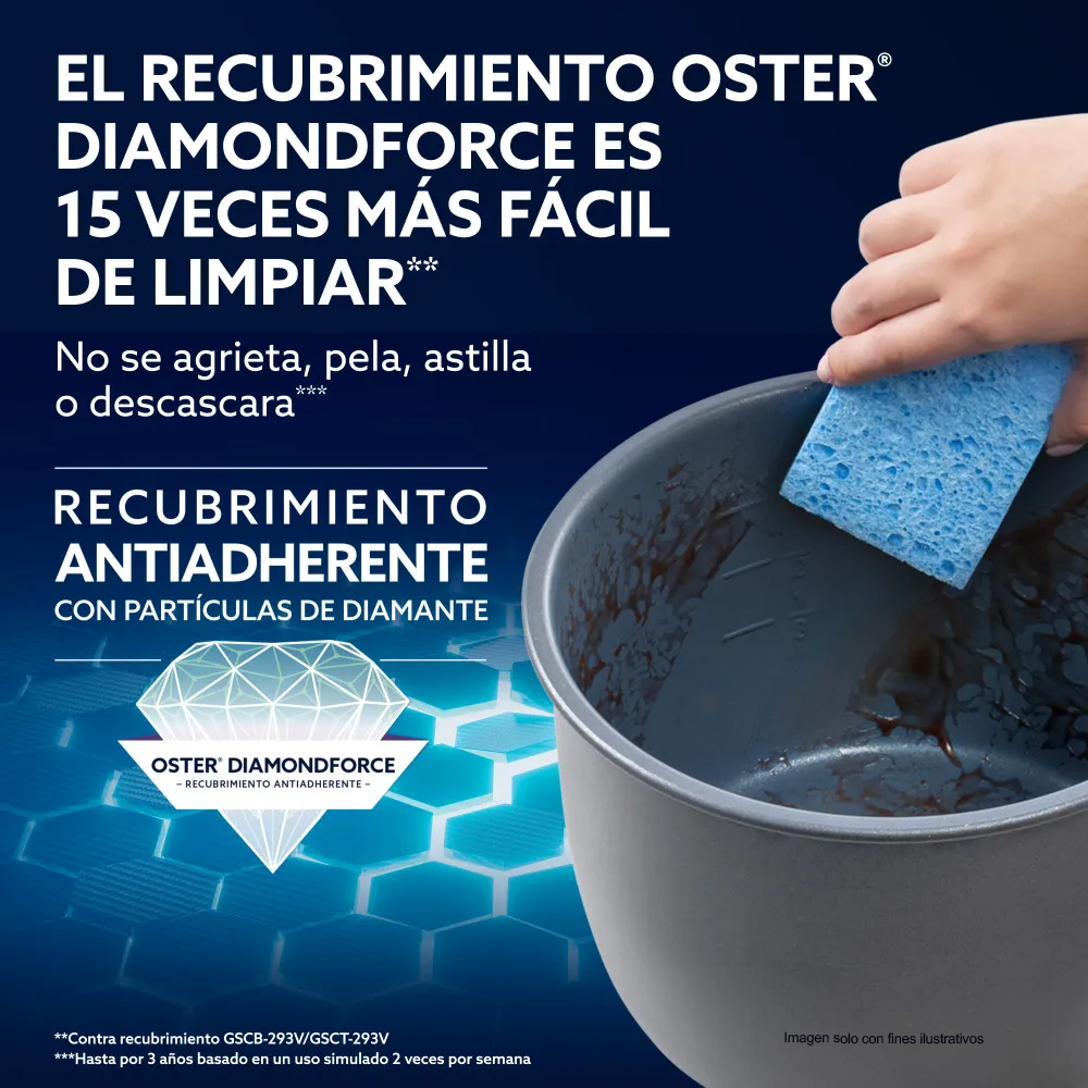 Multi-olla arrocera eléctrica de 5.7 litros, EOSTCKSTPCECT57 Oster