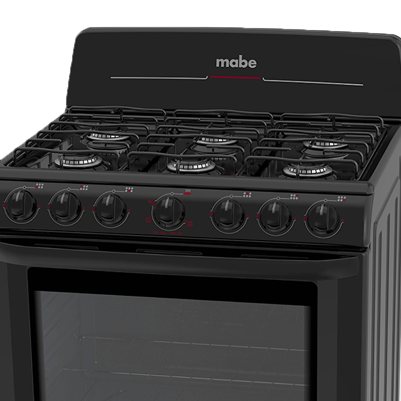 Combo de estufa a gas de 30" Mabe EM7620BAPN1 + Cafetera 12 tazas BVSTDCS121B Oster