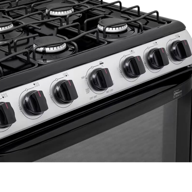 Combo de estufa a gas de 30" Mabe EM7622BAPS2 + Cafetera 12 tazas BVSTDCS121B Oster